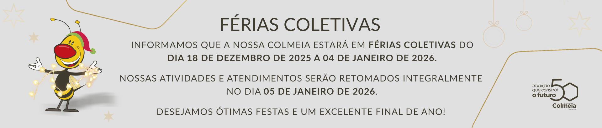 F&eacute;rias Coletivas